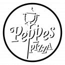 Logo Peppes hvit og sort